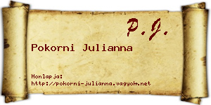 Pokorni Julianna névjegykártya