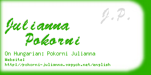 julianna pokorni business card